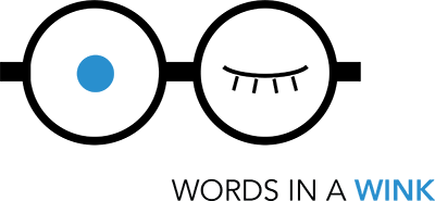 Words in a Wink logo